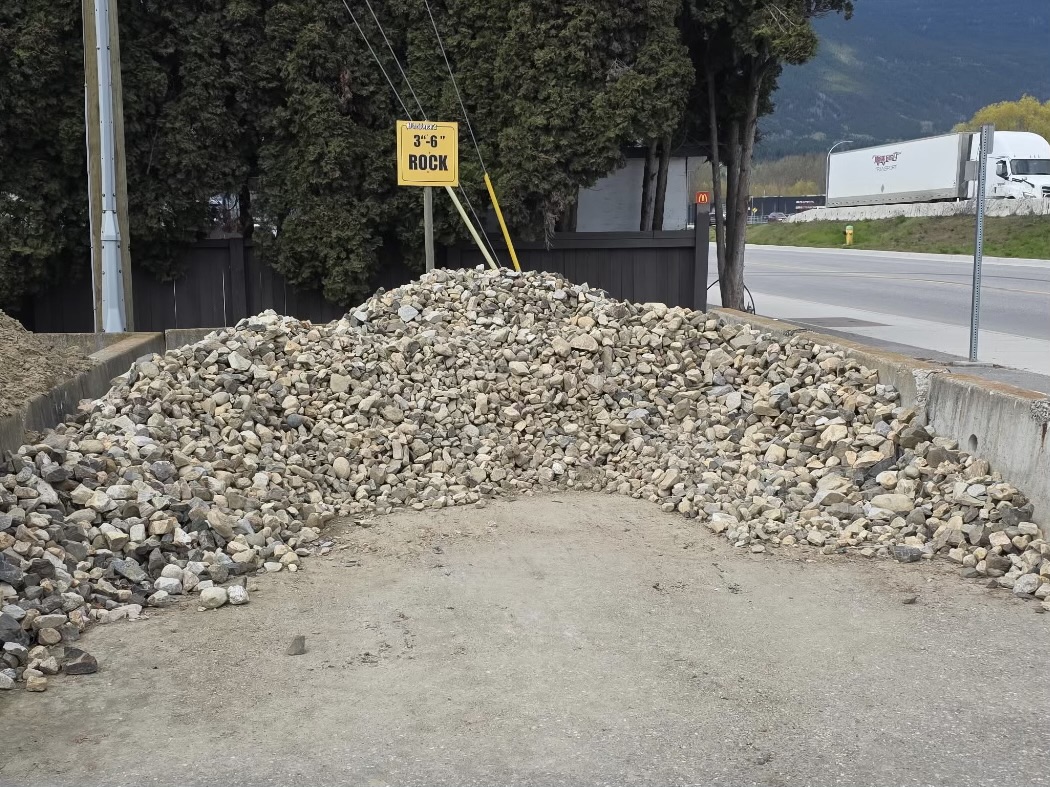 Two to six inch rock
